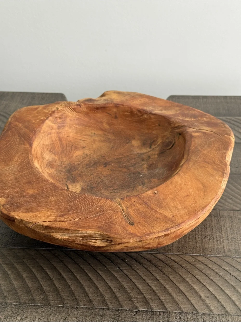One of a Kind Handcrafted Natural Wooden Bowl - Brown
